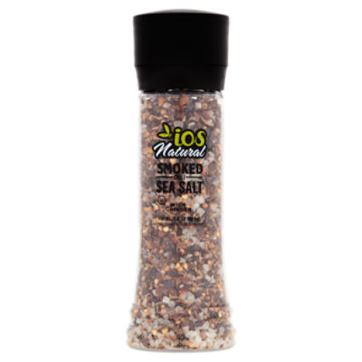 IOS Natural Smoked Chili Sea Salt with Grinder, 7.2 oz