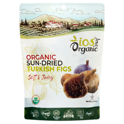 IOS Love Organic Sun-Dried Turkish Figs, 8 oz