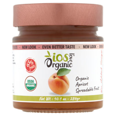 IOS Love Organic Organic Apricot Spreadable Fruit, 10.1 oz