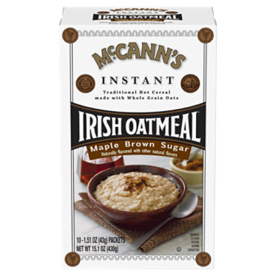 McCann's Instant Maple Brown Sugar Irish Oatmeal, 1.51 oz, 10 count