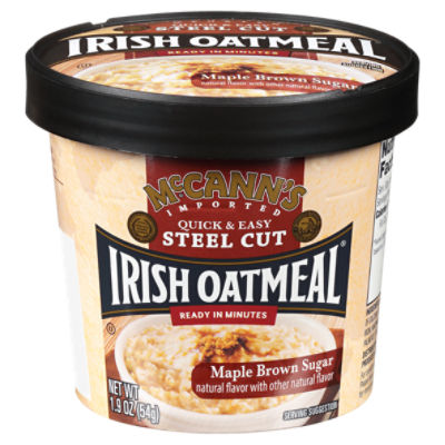McCann's Quick & Easy Steel Cut Maple Brown Sugar Irish Oatmeal, 1.9 oz