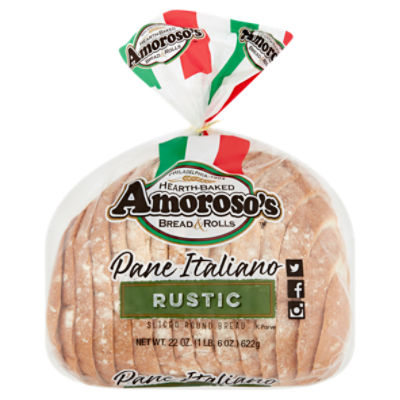 Amoroso's Baking Company Pane Italiano Rustic Sliced Round Bread, 22 oz
