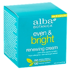 Alba Botanica Even & Bright Renewing Cream, 2 oz