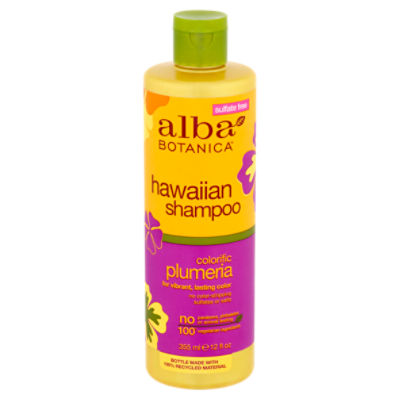 Alba Botanica Colorific Plumeria Hawaiian Shampoo, 12 fl oz
