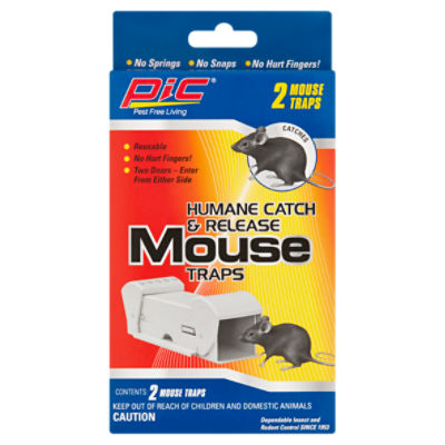 Pic Humane Catch & Release Mouse Traps, 2 count