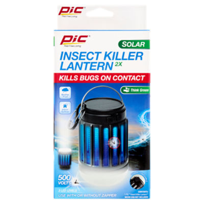 Pic 500 Volts Solar Insect Killer & Portable LED Lantern