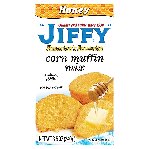 JIFFY Honey Corn Muffin Mix, 8.5 oz