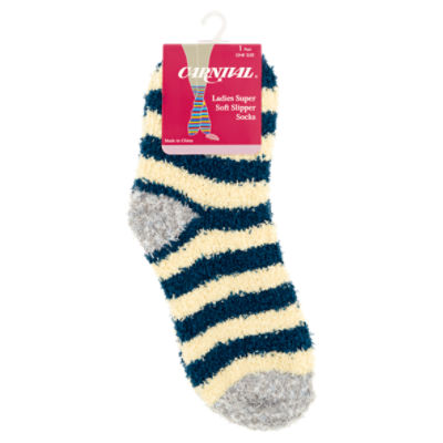 Carnival Ladies Super Soft Slipper Socks, 1 pair, 1 Each