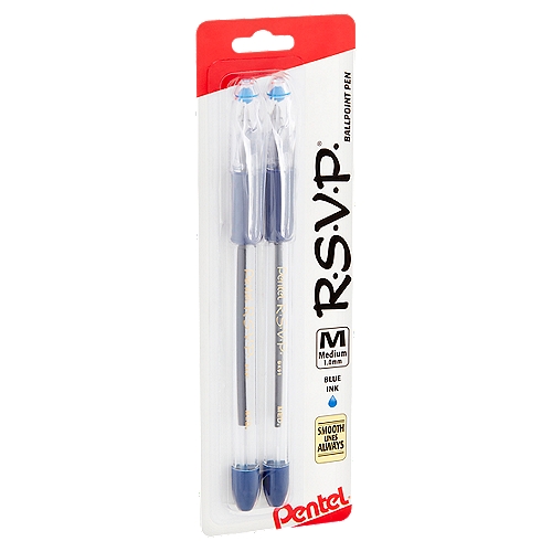 Pentel RSVP Pen - Medium Blue, 1 each