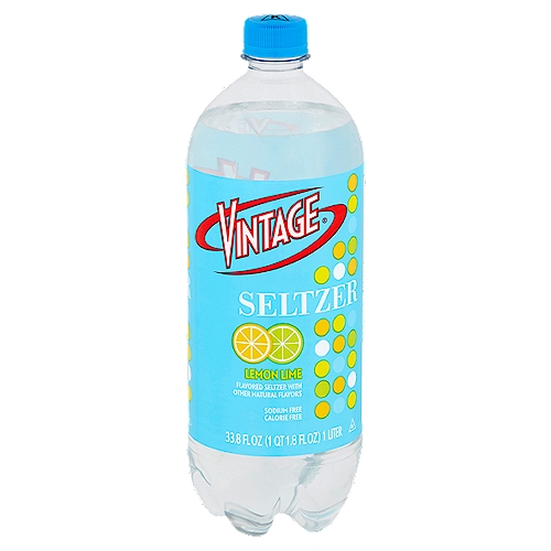 Vintage Lemon Lime Seltzer, 33.8 fl oz