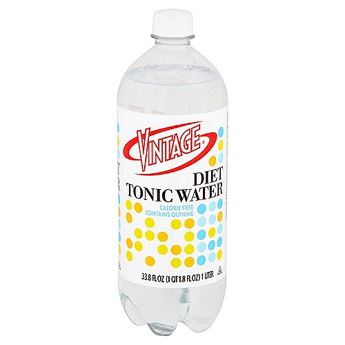 Vintage Diet Tonic Water, 33.8 fl oz