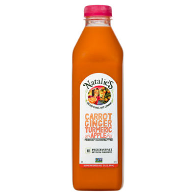 Natalie's Carrot Ginger Turmeric Apple Juice, 32 fl oz