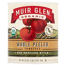 Muir Glen Tomatoes, Organic San Marzano Style Whole Peeled, 28 Ounce