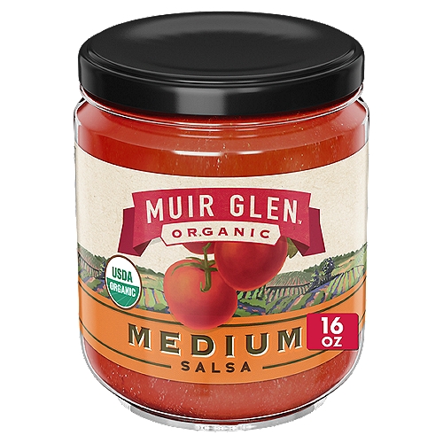 Muir Glen Organic Medium Salsa, 16 oz Can
Our medium salsa boasts a perfect mix of heat, spice and gorgeous organic tomato taste. Organic ingredients, including cilantro, lime juice and vinegar, add wonderful layers of flavor.