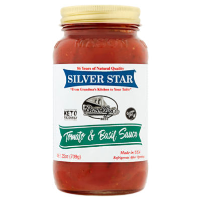 Brooklyn's Best Silver Star Tomato & Basil Sauce, 25 oz