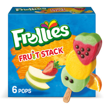 Frollies Fruit Stack Fruity Ice Pops, 6 count, 15 fl oz