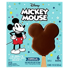 Disney Mickey Mouse Vanilla Light Ice Cream Bars, 6 count, 18 fl oz