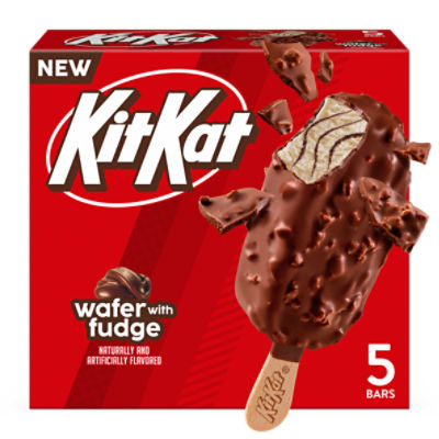 KitKat Wafer with Fudge Frozen Dairy Dessert Bars, 5 count, 13.7 fl oz, 13.7 Fluid ounce
