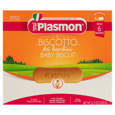 Plasmon Biscotto Baby Biscuit, from 6 Months, 8 count, 11.3 oz