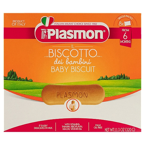 Plasmon Biscotto Baby Biscuit, From 6 Months, 8 count, 11.3 oz