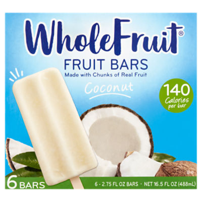 Whole Fruit Coconut Fruit Bars, 2.75 fl oz, 6 count The Fresh Grocer
