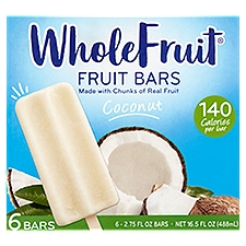 Whole Fruit Frozen Fruit Bars - Coconut, 16.5 Fluid ounce