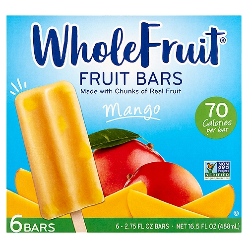Whole Fruit Mango Fruit Bars, 2.75 fl oz, 6 count