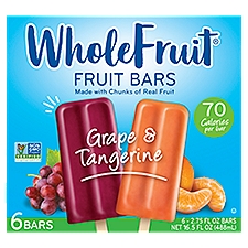 Whole Fruit Grape & Tangerine Fruit Bars, 2.75 fl oz, 6 count