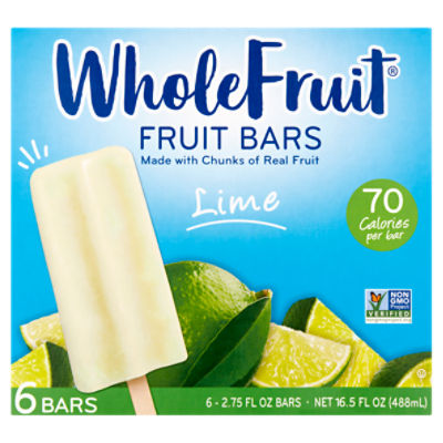 Whole Fruit Strawberry Fruit Bars, 2.75 fl oz, 6 count