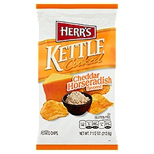 Herr's Kettle Cooked Cheddar Horseradish Flavored Potato Chips, 7 1/2 oz