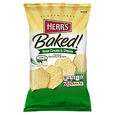 Herr's Baked! Sour Cream & Onion Flavored Potato Crisps, 8 oz