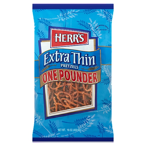 Herr's One Pounder Extra Thin Pretzels, 16 oz