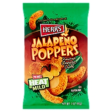 Herr's Mild Heat Jalapeño Poppers Flavored Cheese Curls, 3 oz