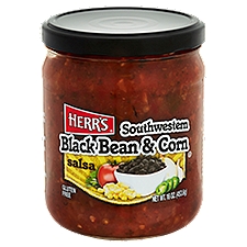 Herr's Southwestern Black Bean & Corn Salsa, 16 oz