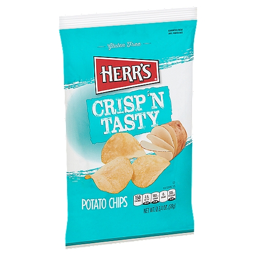 Herr's Potato Chips crispy texture, hearty taste and wide range of flavors make them the perfect snack to satisfy any craving or to bring with you for any occasion! So, whether you are out with friends or having a night in with the family, make sure you have Herr's Potato Chips for all to enjoy.   Herr's Potato Chips' great taste make them perfect to pair with your favorite dips, sandwiches and everything in between. 