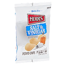 Herr's Salt & Vinegar Potato Chips, 2 3/4 oz, 2.75 Ounce