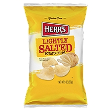 Herr's Lightly Salted, Potato Chips, 9 Ounce