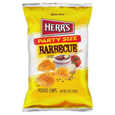 Herr's Barbecue Flavored Potato Chips Party Size, 13 oz