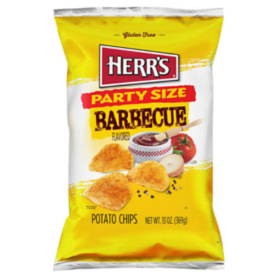 Herr's Barbecue Flavored Potato Chips Party Size, 13 oz ShopRite
