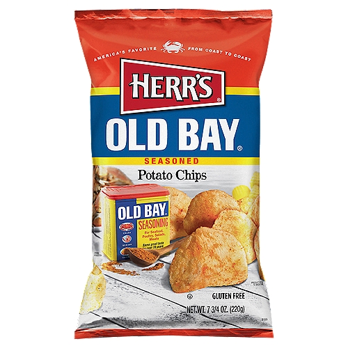 HERR'S Old Bay Seasoned Potato Chips, 7 3/4 oz