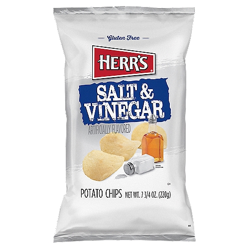 HERR'S Salt & Vinegar Potato Chips, 8.5 oz