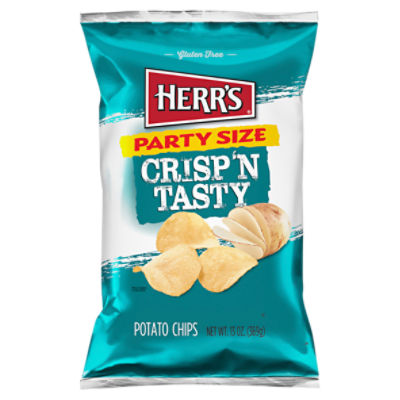 HERR'S Crisp'n Tasty Potato Chips Party Size, 13 oz
