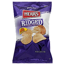 Herr's Potato Chips Ridged, 2.8 Ounce