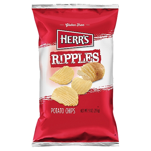 Herr's Ripples Potato Chips, 9 oz