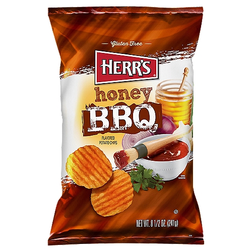 Herr's Honey BBQ Flavored Potato Chips, 8 1/2 oz
