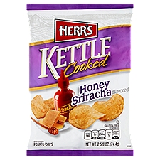 Herr's Kettle Cooked Honey Sriracha Flavored Potato Chips, 2 5/8 oz, 2.62 Ounce