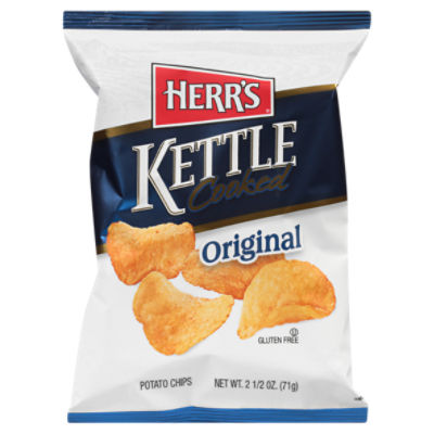 Herr's Kettle Cooked Original Potato Chips, 2 1/2 oz