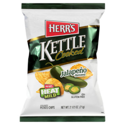 Herr's Kettle Cooked Jalapeño Flavored Potato Chips, 2 1/2 oz