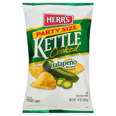 Herr's Kettle Cooked Jalapeño Flavored, Potato Chips