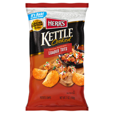 Herr's Kettle Cooked Loaded Tots Flavored Potato Chips Limited Edition